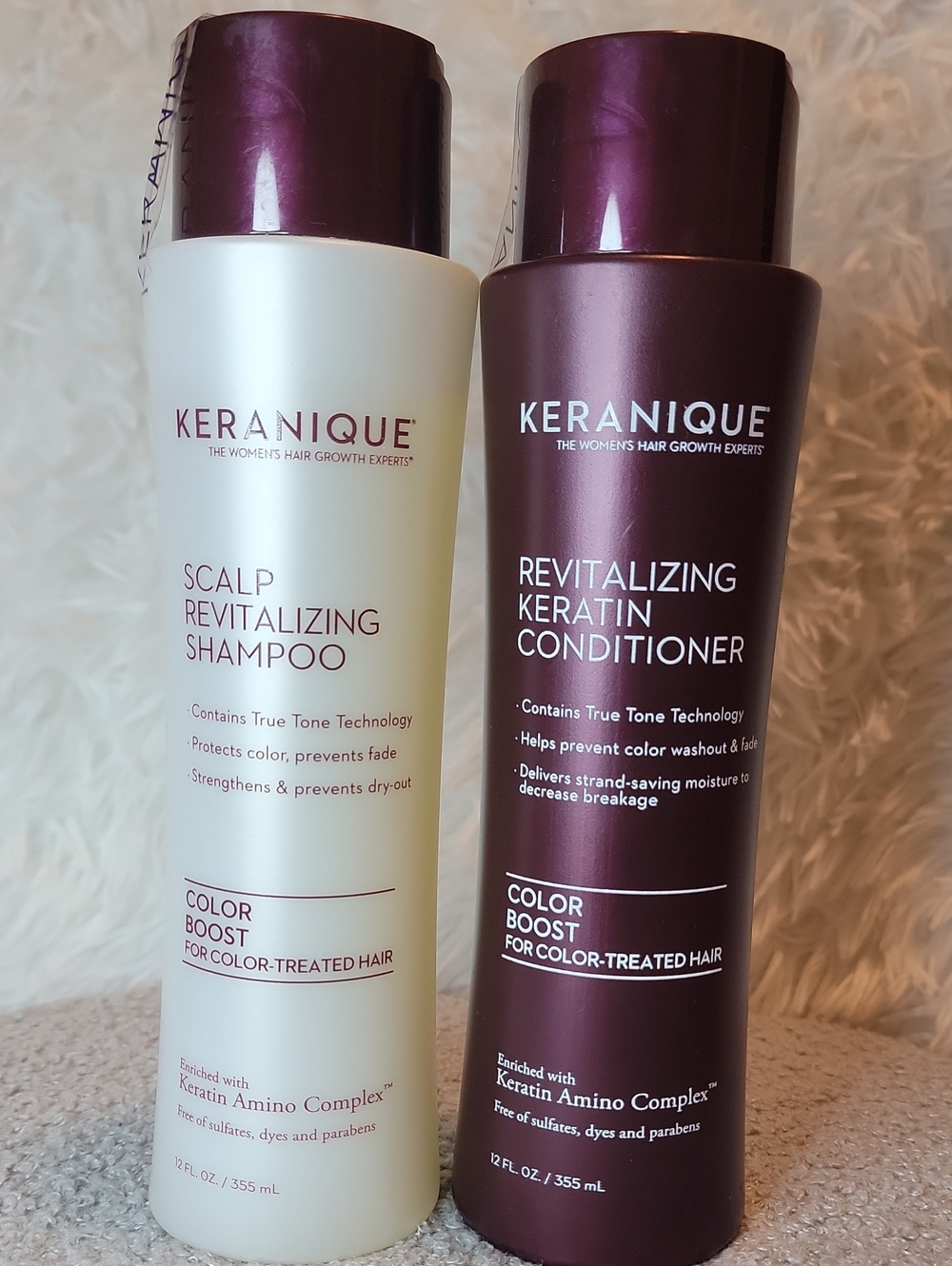 ✨️Keranique✨️Revitalizing Shampoo & Conditioner Set-Color Boost.12 oz.Never Used